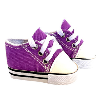 Lavender Canvas Shoes Fits American Girl Dolls