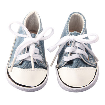 Denim Tennis Shoes Fits 18 Inch Dolls