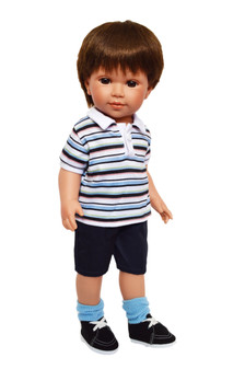 Blue Polo Shorts Set Fits 18 Inch American Girl Dolls