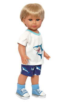 Ocean Shark Outfit Fits 18 Inch American Girl Dolls and Kennedy and Friends Dolls