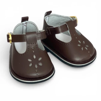 Brown Mary Janes Fits 18 Inch Dolls