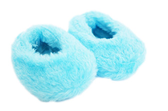  Blue Fuzzy Slippers For American Girl Dolls