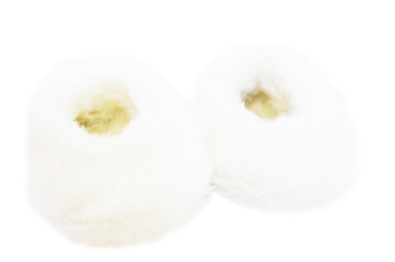 White Furry Slippers for Wellie Wishers Dolls