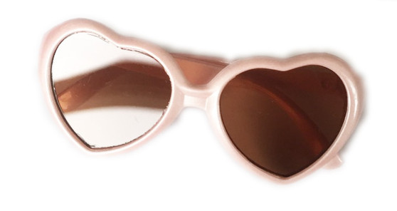 Pink Pearl Heart Sunglasses