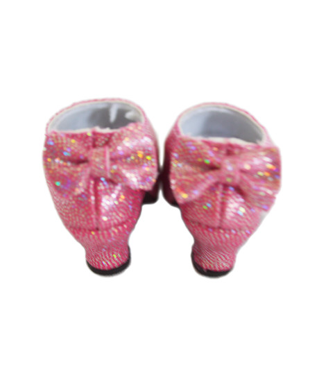 Pink High Heels for Wellie Wishers- Bows on the Back