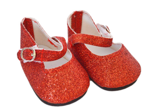 RED SPARKLE MARY JANES
