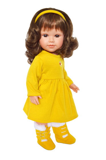 Mustard Doll Boots Fits 18 Inch American Girl Dolls