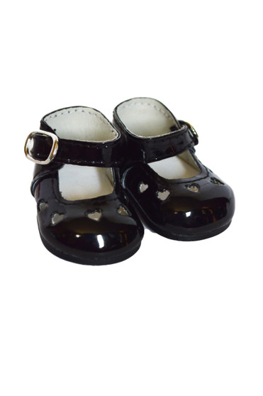 Black Heart Mary Janes Fits 18 Inch American Girl Dolls and Kennedy and Friends Dolls- Back in Stock