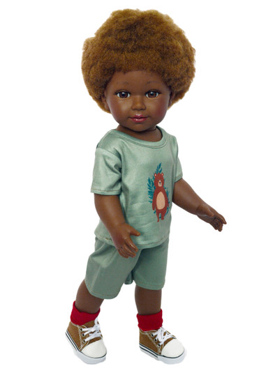 Camp Grizzly Bear Shorts Set Fits 18 Inch American Girl Dolls and Kennedy and Friends Dolls