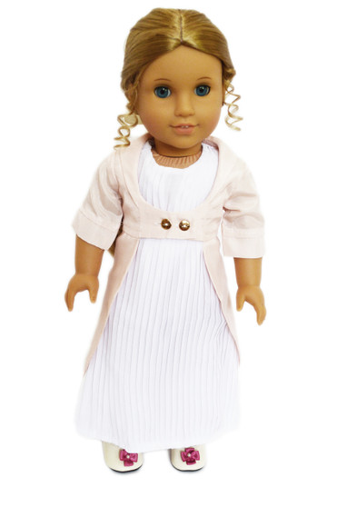 PINK GEORGIAN GOWN FOR AMERICAN GIRL DOLLS