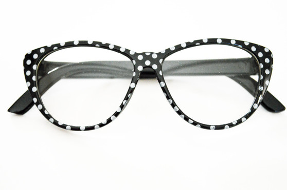 Black and White Dot Glasses