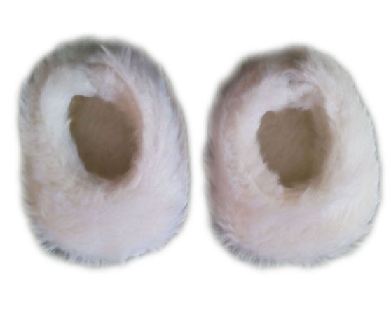 White Fuzzy Slippers