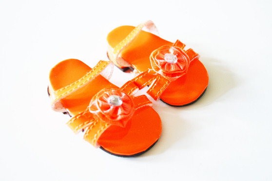 Orange Sandals for Summer Tropical Wear