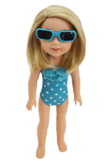 Blue Modern Glasses for American Girl Dolls Wellie Wishers