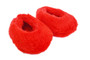 Red Furry Slippers for Wellie Wishers