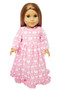 Pink Bunny Nightgown for American Girl Dolls- US COPYRIGHT ISSUED