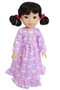 My Brittany's Lavender Bunny Nightgown for Wellie Wisher Dolls- US COPYRIGHT ISSUED- no upside down bunnies