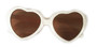 White Pearl Heart Sunglasses