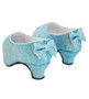 Bright Blue Heels Back Bow for American Girl Dolls
