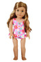 Hawaiian Floral Swimsuit for American Girl Dolls-18 Inch