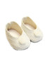 White Stitched Rose Slip Ons for Wellie Wishers- 191