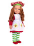 Strawberry Baker Outfit Fits Kennedy and Friends, American Girl Dolls and All Other 18 Inch Dolls- Handmade in the USA