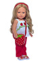 Jolene's Strawberry Outfit for 18-Inch Doll Clothes – Complete with Purse, Jacket, and Sandals