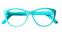 LIGHT BLUE READING GLASSES WITH DOTS