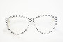 White Glasses with Black Dots