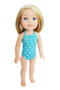 Wellie Wishers Cyan Blue Dot Swimsuit