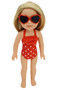Red Heart Glasses for American Girl Dolls Wellie Wishers