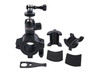 Camera Mount - Clamp-On - 1 to 1-1/2 in Tube Mount - Adjustable - Go Pro Camera - Plastic - Black - Each