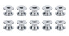 Motor Mount Spacer - 1 in Tall - 1/2 in ID - 1-1/2 in OD - Aluminum - Natural - Set of 10