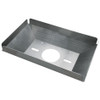 Scoop Tray - 5 in Tall - 21.5 in Long - 13.375 in Wide - Raised - Aluminum - Natural - Square Bore Carburetor Flange - Each