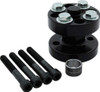 Fan Spacer - 2 in Thick - Bushing / Hardware Included - Aluminum - Black Anodized - Chevy V8 / Ford V8 - Each