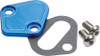 Fuel Pump Blockoff - Aluminum - Blue Anodized - Big Block Chevy / Mopar V8 / Ford V8 - Each