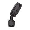 Fitting - Hose End - 30 Degree - 8 AN Hose to 8 AN Female Swivel - Aluminum - Black Anodized - Each