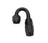 Fitting - Hose End - 180 Degree - 6 AN Hose to 6 AN Female Swivel - Aluminum - Black Anodized - Each