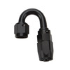 Fitting - Hose End - 180 Degree - 10 AN Hose to 10 AN Female Swivel - Aluminum - Black Anodized - Each