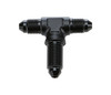 Fitting - Bulkhead Tee - 3 AN Male x 3 AN Male x 3 AN Male Bulkhead - Aluminum - Black Anodized - Each