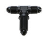 Fitting - Bulkhead Tee - 4 AN Male x 4 AN Male x 4 AN Male Bulkhead - Aluminum - Black Anodized - Each
