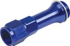 Carburetor Inlet Fitting - Straight - 8 AN Female to 7/8-20 Male - 3.5 in Long - Aluminum - Blue Anodized - Holley Carburetors - Each
