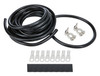 Battery Cable Kit - 2 Gauge - Top Mount Battery Terminals - Terminals / Heat Shrink Included - Copper - 15 ft Black / 2 ft Black - Kit