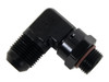 #10 x 7/8-14 90 Deg Swivel Adapter Black