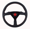 Steering Wheel 13.75in Wrapped w/Red
