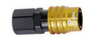 Q/R 1/8npt Female Str Socket Valved Gold/Black