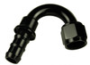 10AN 150Deg AN/Hose End Push Lock Black