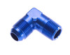 4AN 90Deg Male Adapter to 3/8in NPT Male Blue