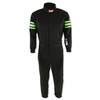 Black Suit Single Layer Kids XX-Large Green Trim