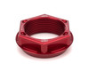 Axle Nut LH Lightweight Aluminum Red